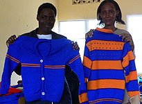 Proud knitters of the Nyagatare Women’s Handcraft cooperative, Nyagatare
