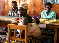 Knitters at Women for Women, Kigali
